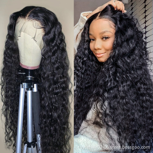 Wholesale Top Quality Indian Remy Human Hair Extension 180% Density Kinky Curly Pre Plucked 13x4 HD Lace Front Wig For Women